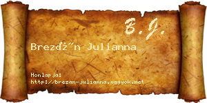 Brezán Julianna névjegykártya